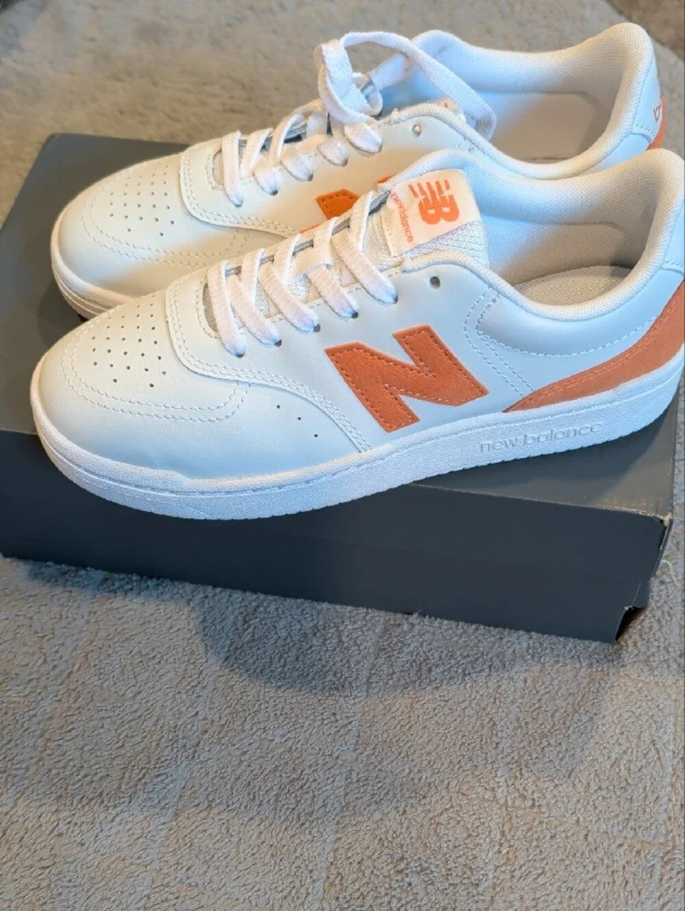 New Balance Women's BBW80 V1 White with Orange Accents
